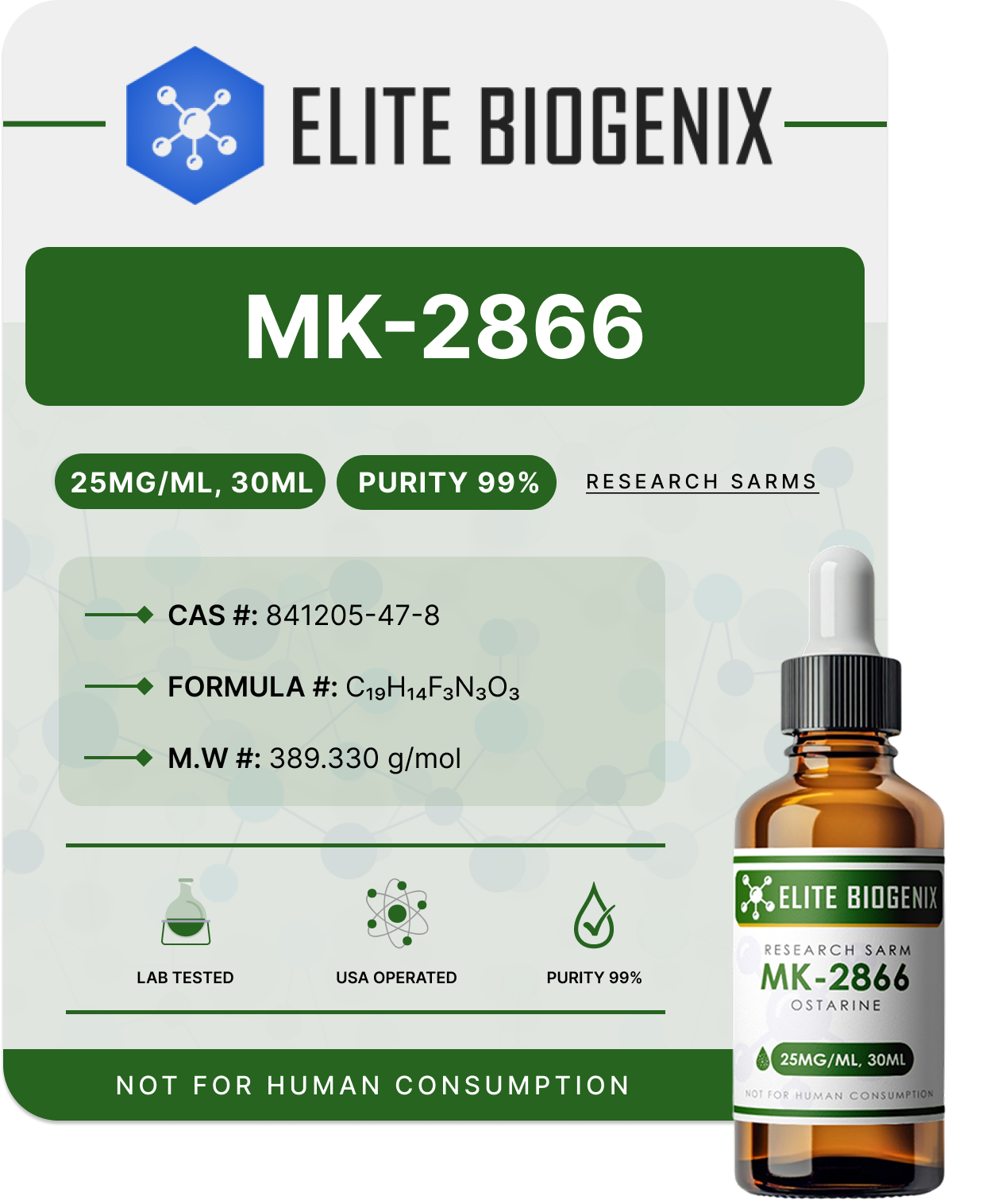 LIQUID OSTARINE (MK-2866) 25MG/ML