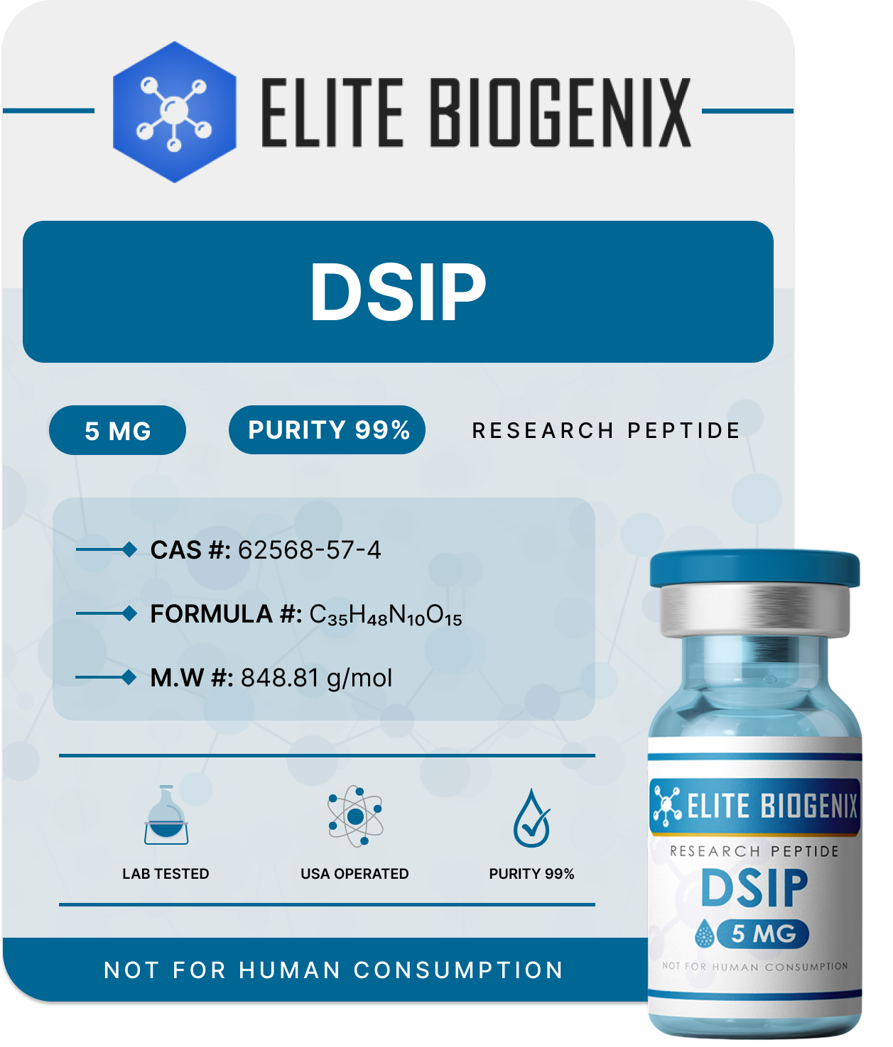 DSIP (DELTA SLEEP INDUCING PEPTIDE) 5MG