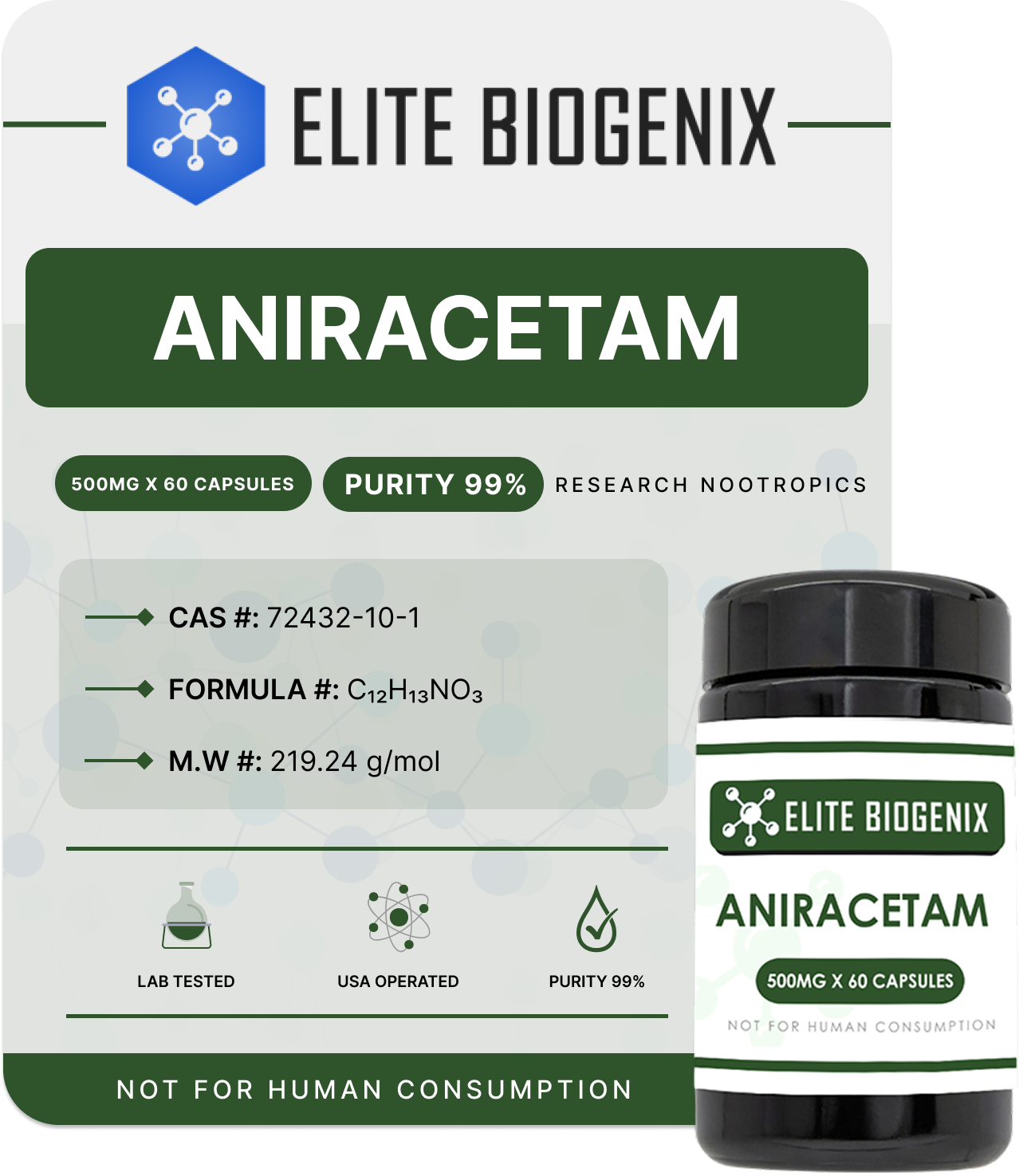 ANIRACETAM 500MG X 60 CAPSULES